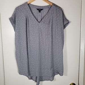 Simply Vera Wang V Neck Short Sleeve Flowy Blouse Size XL